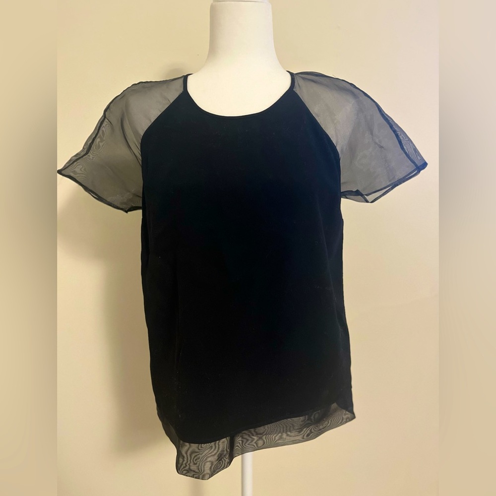 Burberry silk organza top